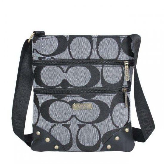 Coach Stud In Signature Small Grey Crossbody Bags DPZ | Coach Outlet Canada